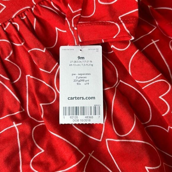 Carter’s Girls “Love” Heart Dress Size 9 Months - Picture 8 of 8